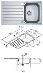 Küche & Concept Dortmund FRANKE: Einbauspüle Spark SKX 611-86, Edelstahl 87077 1